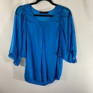 The Limited Long Sleeve Royal Blue Blouse